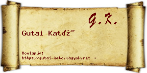 Gutai Kató névjegykártya